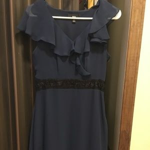 Navy A-line Dress